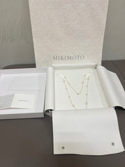 【MIKIMOTO】Akoya Cultured Pearl Station Necklace