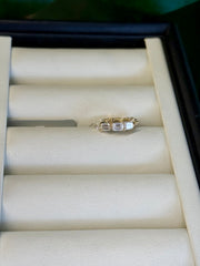 1.15 Carat Emerald Cut Diamond Ear Cuff In 10K Yellow Gold