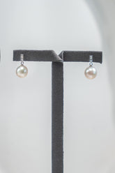 8.5mm Akoya Cultured Pearl Earrings