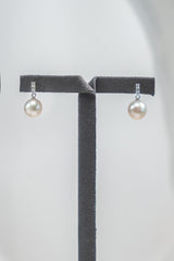 8.5mm Akoya Cultured Pearl Earrings