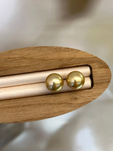 10.3mm Golden South Sea Cultured Pearl Earrings