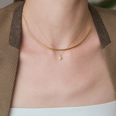 【agete】Limited Edition K10 Olette/Diamond Necklace