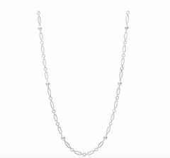 【MIKIMOTO】M CODE 18K WHITE GOLD AKOYA PEARL NECKLACE