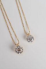 1 Carat Round Lab Grown Diamond Necklace