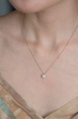 1.5 Carat Round Lab Grown Diamond Necklace