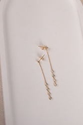 Long Lab Grown Diamond Stud Earrings