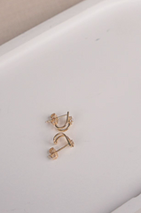 Flower Natural Diamond Stud Earrings