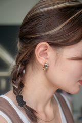 Two-colour Stud Earrings