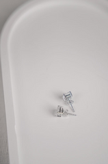 2 Carat Total Square Lab Grown Diamond Stud Earrings