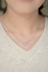 0.55 Carat Butterfly Lab Grown Diamond Necklace