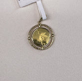 24K+18K Fairy Gold Coin, Diameter:20mm, 0.16CT, 3.26g