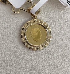 24K+18K Fairy Gold Coin,Diameter:19.5mm,3.09g