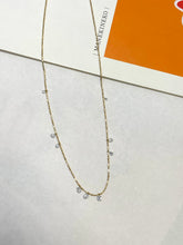 0.89 Carat Total 9PCS Lab Grown Diamond Necklace In 18K Yellow Gold