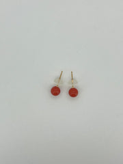 Coral Stud Earrings