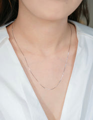 0.6mm Snake Chain In 18K Yellow&White Gold 45cm