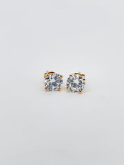 2.15 Carat Total Four-claws Diamond Stud Earrings