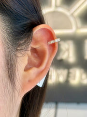 1.15 Carat Emerald Cut Diamond Ear Cuff In 10K Yellow Gold