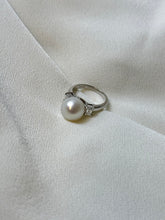 11mm White Southsea Pearl Ring in PT900