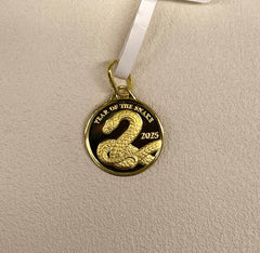 24K Snake Gold Coin, Diameter:16mm, 1.88g