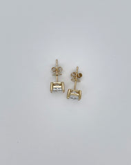 2 Carat Total Square Lab Grown Diamond Stud Earrings
