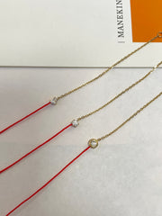 Red Line 0.1CT Diamond Bracelet In 18K Yellow Gold