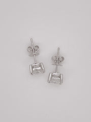 1.5 Carat Total Square Lab Grown Diamond Stud Earrings