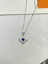 Sapphire Necklace In 18K White Gold