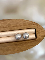 7.5-8mm Blue Rose「蓝玫瑰」 Akoya Cultured Pearl Earrings