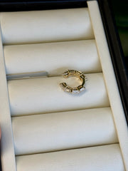 1.15 Carat Emerald Cut Diamond Ear Cuff In 10K Yellow Gold