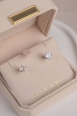 Square Diamond Ear Studs