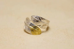 Tarowashimi S feather K18 top Ring
