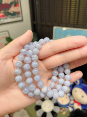 蓝纹玛瑙9mm 手围14.5-16cm可带