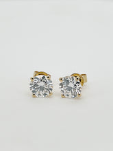 4 Carat Total Round Lab-Grown Diamond Stud Earrings