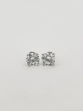 2.15 Carat Total Four-claws Diamond Stud Earrings