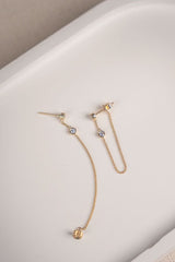 Lab Grown Diamond,“u chain” dangle post