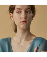 【agete】Round Diamond Necklace