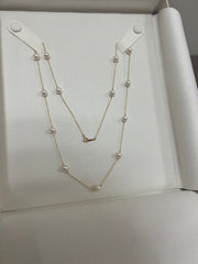 【MIKIMOTO】Akoya Cultured Pearl Station Necklace