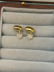 Cube Gold Stud Earrings