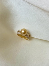 10.6mm Golden Southsea Pearl Ring in 18K Yellow Gold