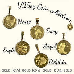 24K Gold Coin, Diameter:14.3mm, 1.7g