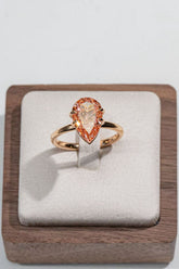 4.24 Carat Pear-shaped Lab Grown Diamond Ring