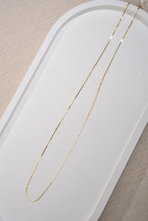 0.6mm Snake Chain In 18K Yellow&White Gold 45cm