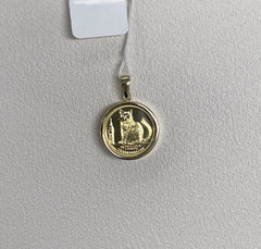 24K+18K Cat Gold Coin, Diameter:15.7mm, 3g