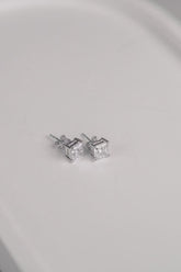 Square Diamond Ear Studs