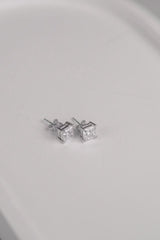 Square Diamond Ear Studs