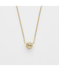 【agete】Round Diamond Necklace