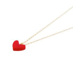 【AHKAH】Thiran Heart Necklace Red