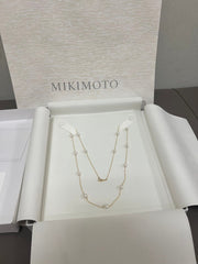 【MIKIMOTO】Akoya Cultured Pearl Station Necklace