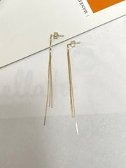 Snake Chain Earrings In 18K Yellow Gold