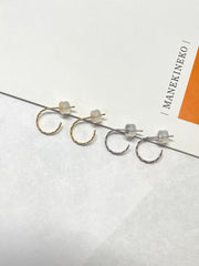 Twist Earrings In 18K Yellow Gold&Platinum